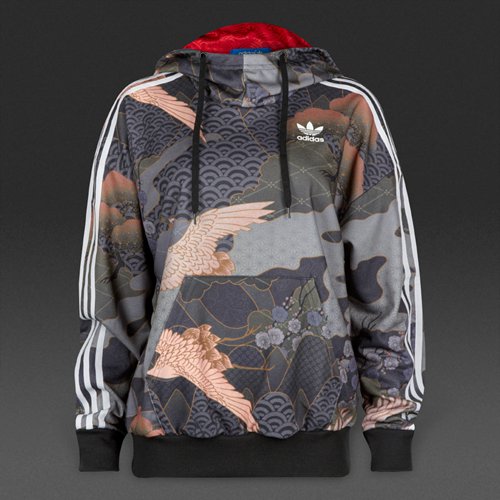 Adidas Originals Hoodie Allover Print Multicolor for Women